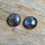 Cabochoane labradorit, 12 mm (2 buc)