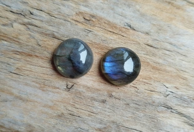 Cabochoane labradorit, 12 mm (2 buc)