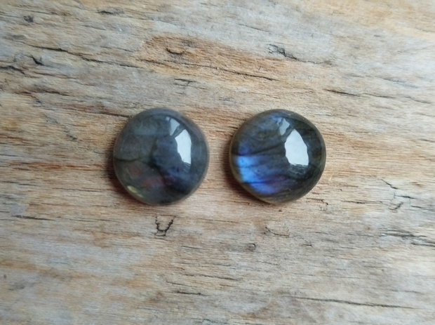 Cabochoane labradorit, 12 mm (2 buc)