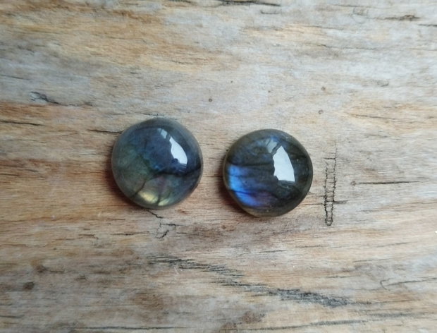 Cabochoane labradorit, 12 mm (2 buc)