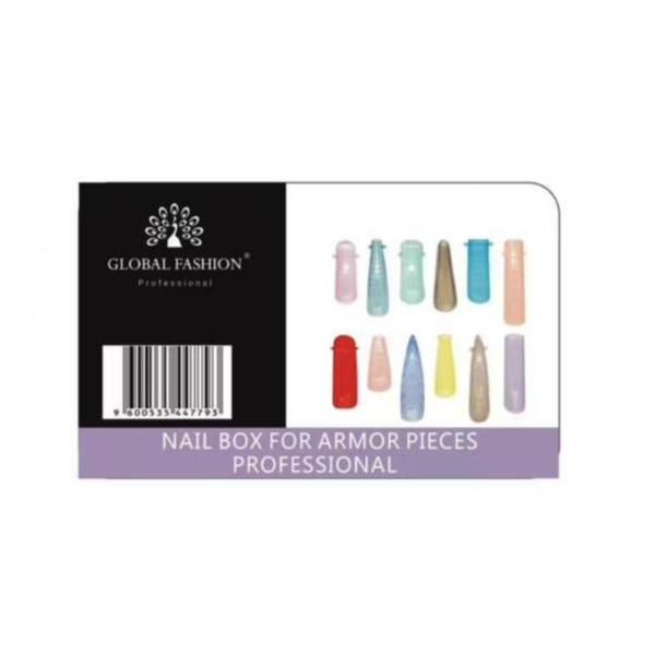 Tipsuri reutilizabile din plastic cu marcaj Global Fashion, 12 tipuri, 144 bucăți, colorate