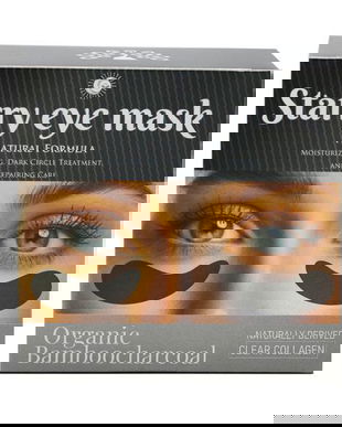 Mască pentru pleoape Starry, cărbune de bambus, colagen clar de origine naturală
