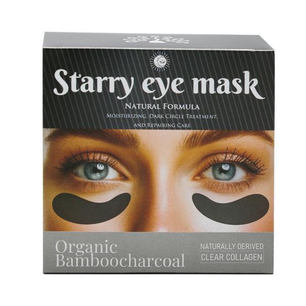 Mască pentru pleoape Starry, cărbune de bambus, colagen clar de origine naturală