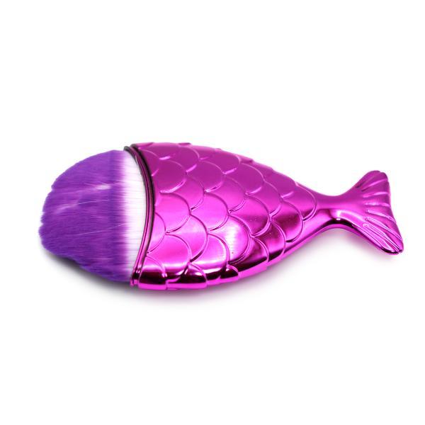 Perie deprăfuit, formă de pește, mini, roz