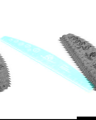 Pilă de unghii cu riglă, 80/80, verde