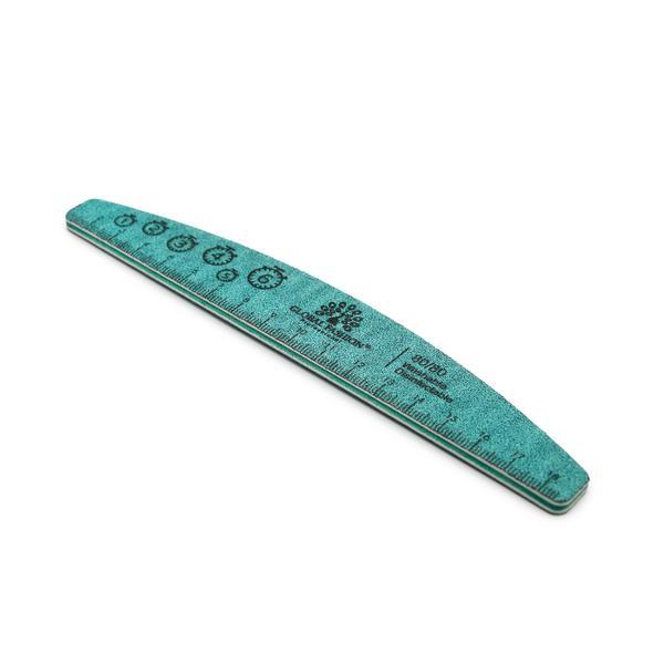 Pilă de unghii cu riglă, 80/80, verde
