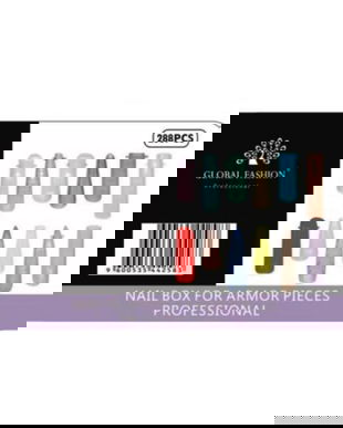 Tipsuri reutilizabile din plastic cu marcaj Global Fashion, 12 tipuri, 288 bucăți, colorate