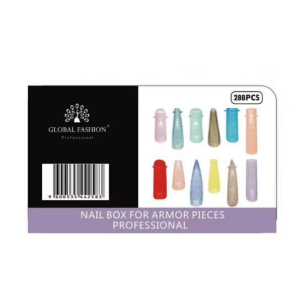 Tipsuri reutilizabile din plastic cu marcaj Global Fashion, 12 tipuri, 288 bucăți, colorate