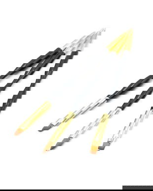 Set de pensule pentru gel Global Fashion, cu două capete, 3 bucăți