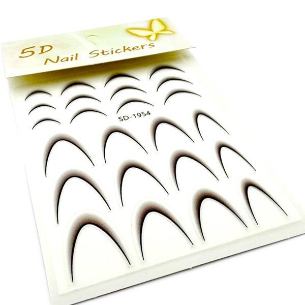 Stickere tip slider design French-Ombr&eacute; #1954 (negre)