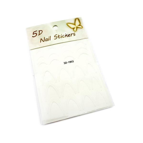 Stickere tip slider design french-ombr&eacute; #1953 (albe)