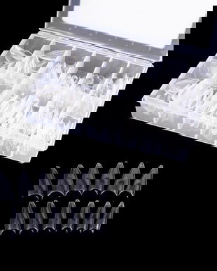 V&acirc;rfuri de gel pentru extensii de unghii, formă de migdală medie, 240 buc.