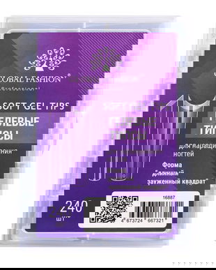 V&acirc;rfuri de gel pentru extensii de unghii, formă lungă de balerină, 240 buc.