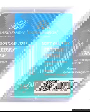 V&acirc;rfuri de gel pentru extensii de unghii, pătrat arcuit, 240 buc.