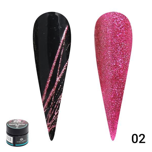 P&acirc;nză de păianjen Gel Glitter Shiny, Global Fashion, 5 g, 02