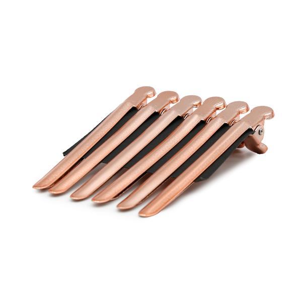 Set 12 bucăți cleme pentru păr, Metal, Bronz