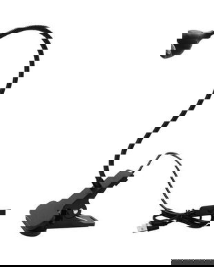 Lampă Led-lanternă cu clemă, flexibilă, cu conector USB, 3W, neagră