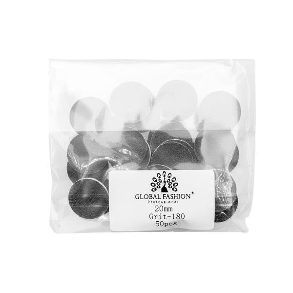 Fișe adezive de schimb pentru discuri de pedichiură, 20 mm, #180, 50 bucăți