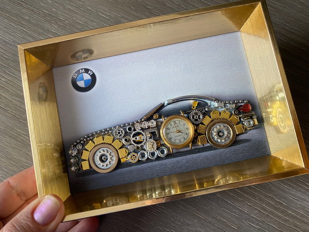 Masina model BMW Cod M 706・Cadouri masini・Colaj auto de colecție・Decoratiune steam punk birou