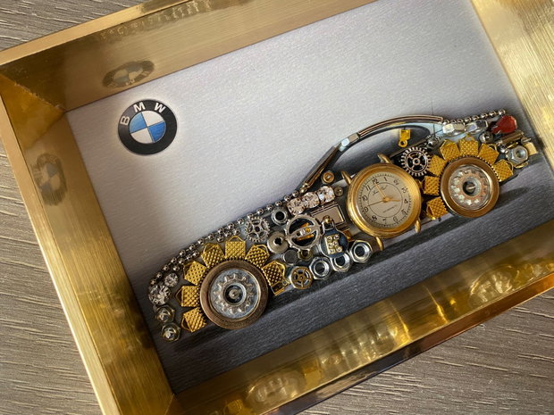 Masina model BMW Cod M 706・Cadouri masini・Colaj auto de colecție・Decoratiune steam punk birou