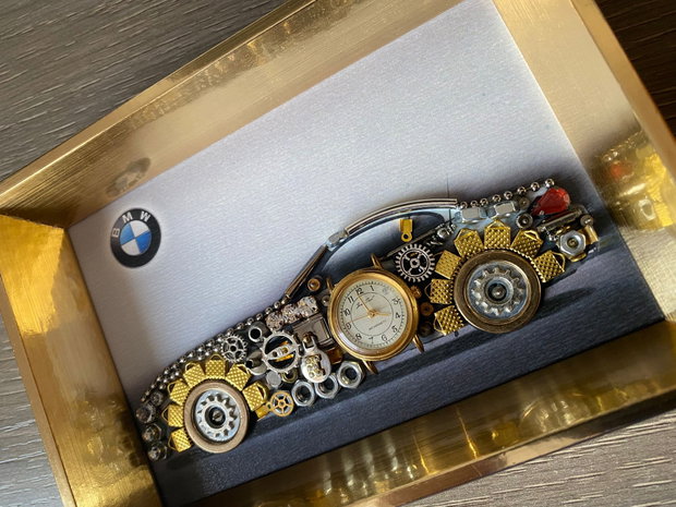 Masina model BMW Cod M 706・Cadouri masini・Colaj auto de colecție・Decoratiune steam punk birou