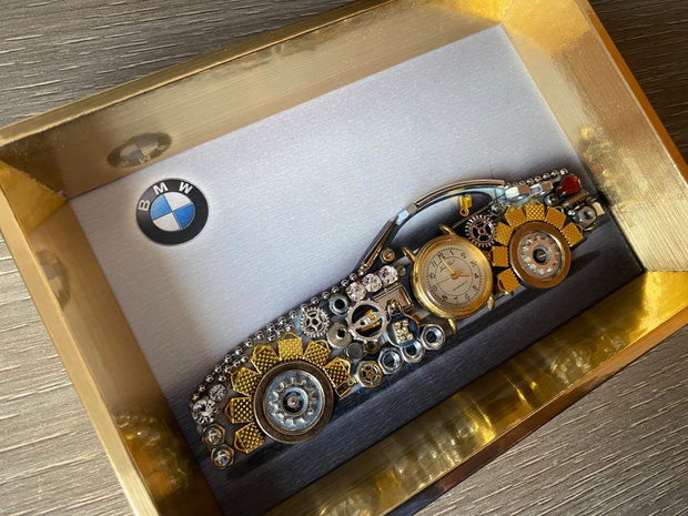 Masina model BMW Cod M 706・Cadouri masini・Colaj auto de colecție・Decoratiune steam punk birou