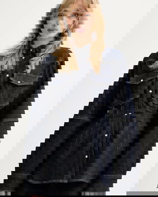 Gestuz cămașă jeans