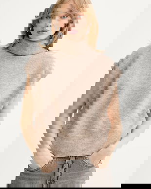 Gestuz vestă din amestec de lână