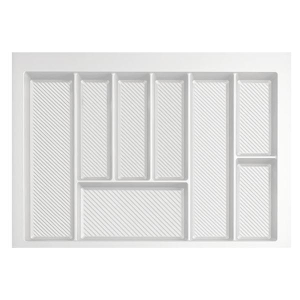 Suport organizare tacamuri Max, alb, pentru latime exterioara corp 700 mm, montabil in sertar de bucatarie, 490x650 mm