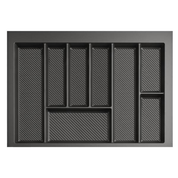 Suport organizare tacamuri Max, gri grafit, pentru latime exterioara corp 700 mm, montabil in sertar de bucatarie, 490x650 mm
