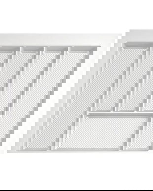 Suport organizare tacamuri Max, alb, pentru latime exterioara corp 600 mm, montabil in sertar de bucatarie, 490x550 mm
