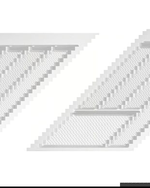 Suport organizare tacamuri Max, alb, pentru latime exterioara corp 450 mm, montabil in sertar de bucatarie, 490x400 mm