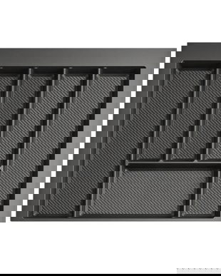 Suport organizare tacamuri Max, gri grafit, pentru latime exterioara corp 600 mm, montabil in sertar de bucatarie, 490x550 mm