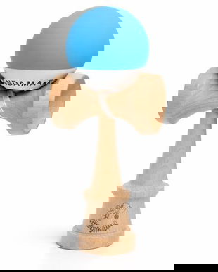 Kendama din Lemn, 18 cm, Bilă Albastră, Jucărie de &Icirc;ndem&acirc;nare pentru Copii și Adulți