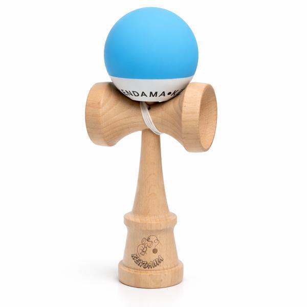 Kendama din Lemn, 18 cm, Bilă Albastră, Jucărie de &Icirc;ndem&acirc;nare pentru Copii și Adulți
