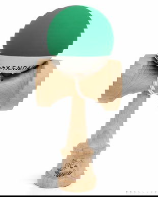 Kendama din Lemn Profesională Ma-Kendama, Bilă Verde, Jucărie Skill Toy pentru Copii și Adulți