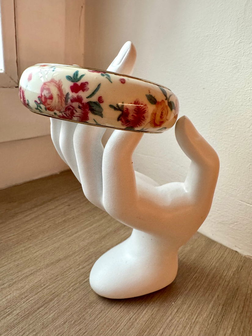 BRATARA SUPERBA  METAL EMAILAT PORTELANAT FRANTA