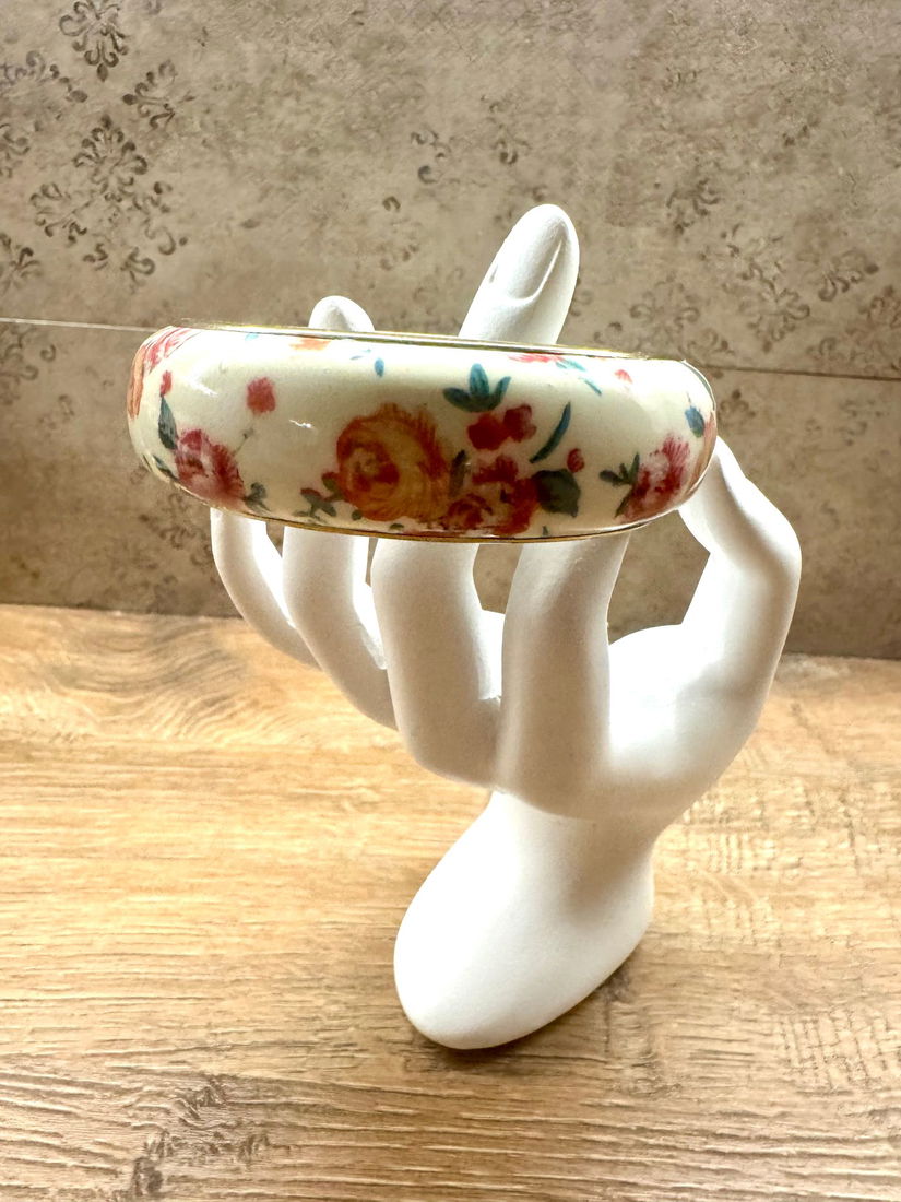 BRATARA SUPERBA  METAL EMAILAT PORTELANAT FRANTA