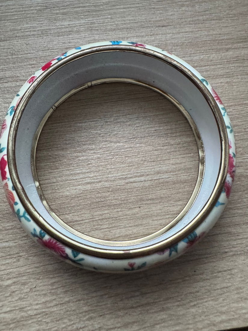 BRATARA SUPERBA  METAL EMAILAT PORTELANAT FRANTA