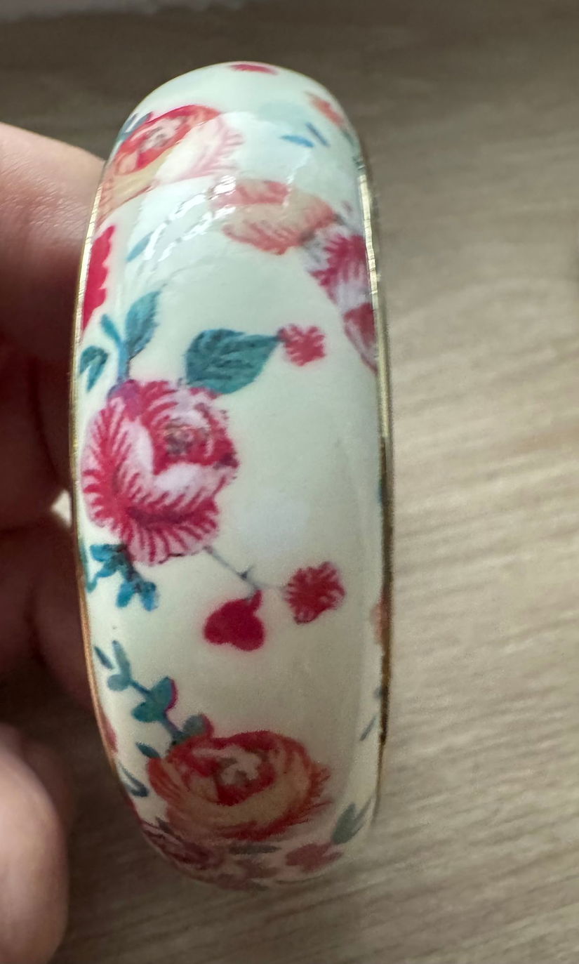 BRATARA SUPERBA  METAL EMAILAT PORTELANAT FRANTA