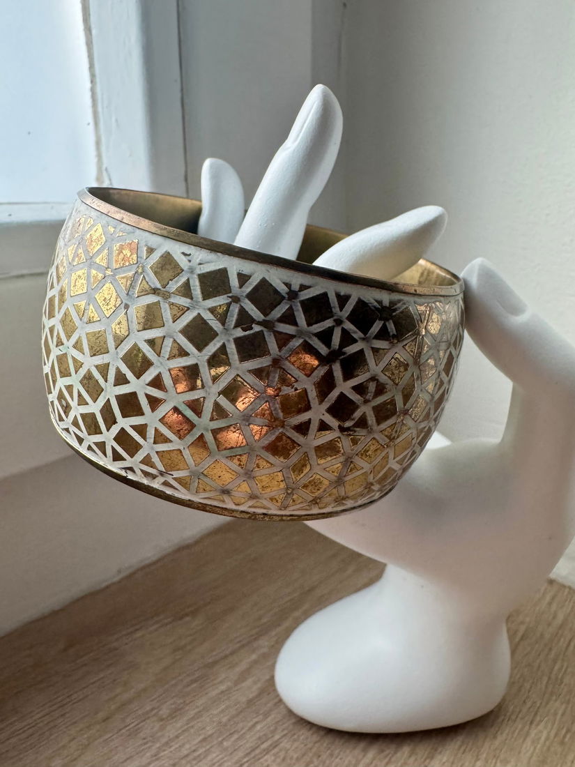 BRATARA VINTAGE ALAMA AURITA  MODEL ARABESQUE ANII 70 FRANTA