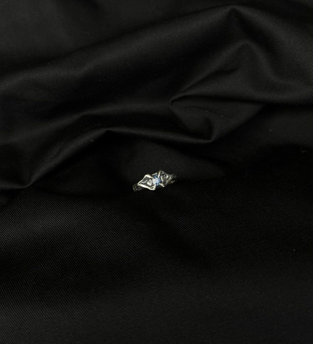 Inel din argint 925 cu safir piesă unicat