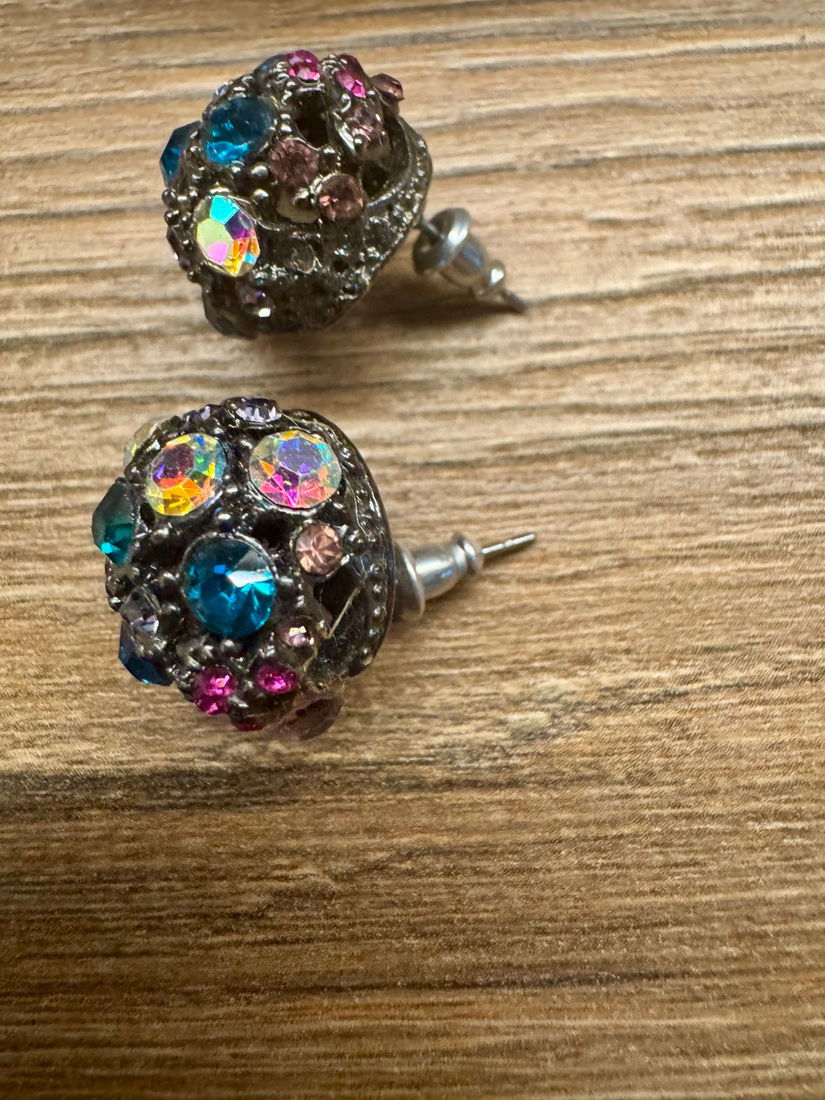 OPULENT SET BRATARA SI CERCEI STRASURI MULTICOLORE ITALIA