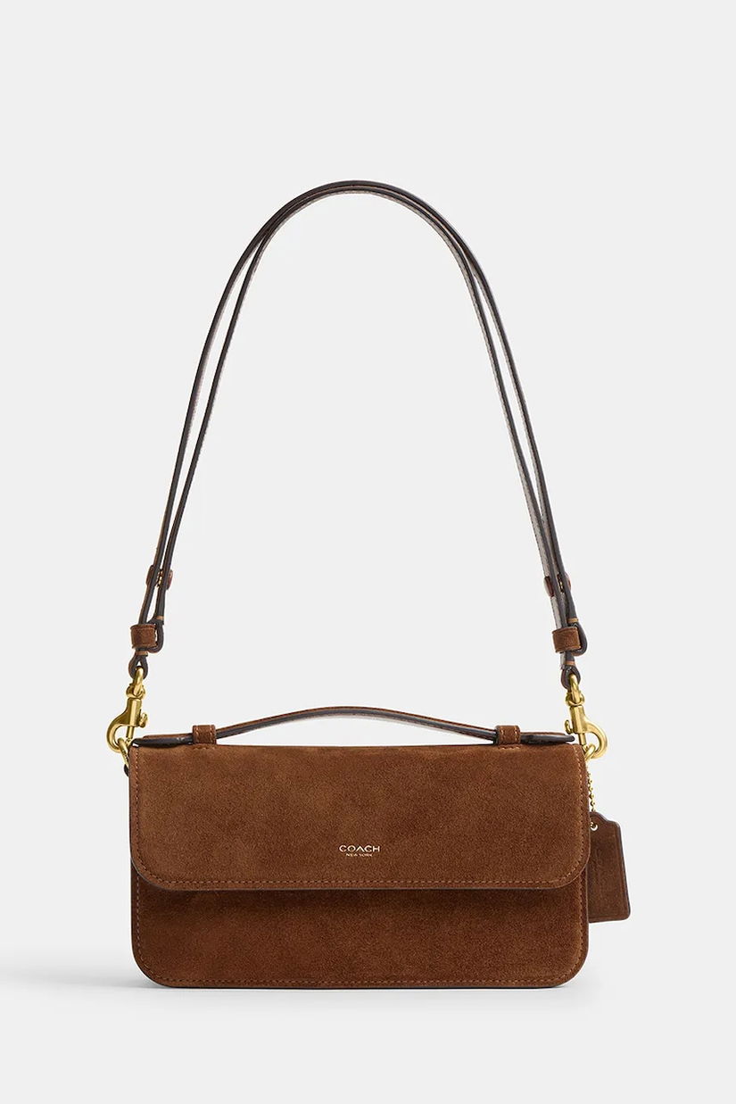 Coach geantă de mână din piele întoarsă Suede Elora