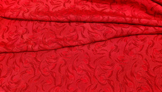Fusta Lunga Eleganta Jacquard Rosu