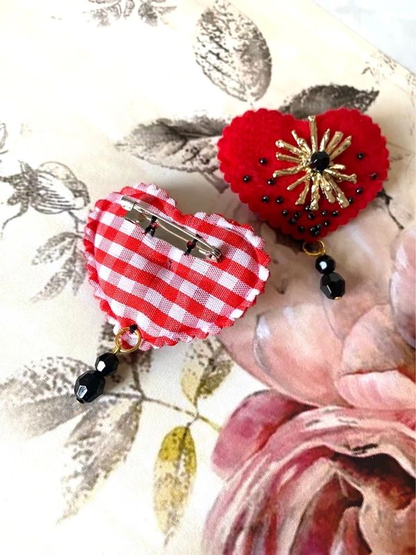 Set de 2 Brose in forma de inima