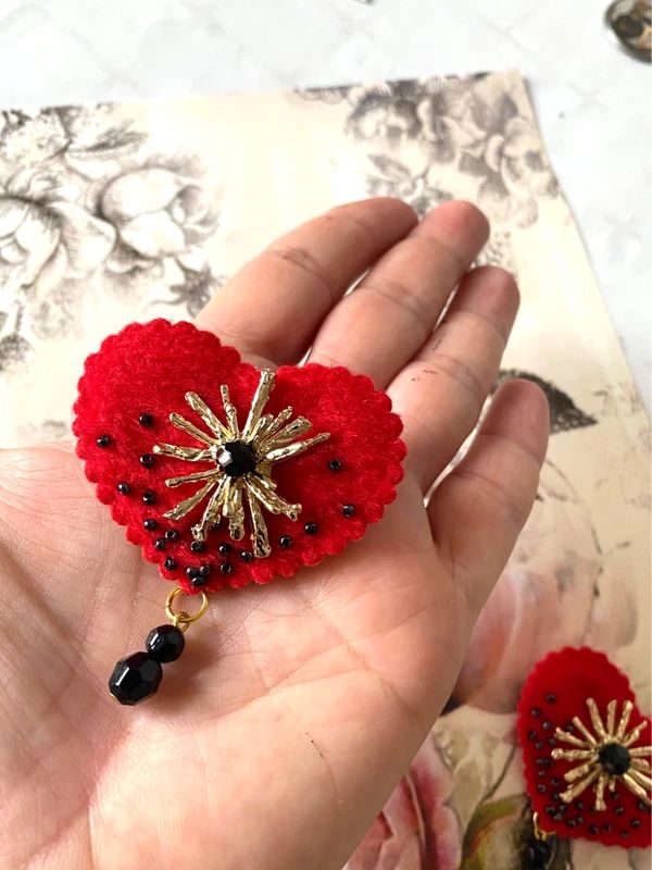 Set de 2 Brose in forma de inima