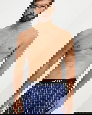 BOSS boxeri de bumbac 2P Boxer Shorts EW 2-pack