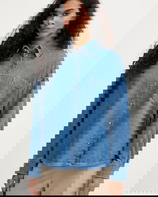 Weekend Max Mara cămașă din denim FOGGIA