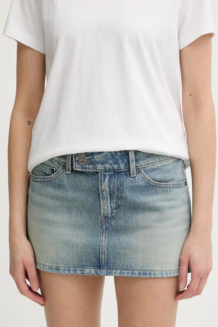 Levi's fustă jeans SUPERLOW MINI